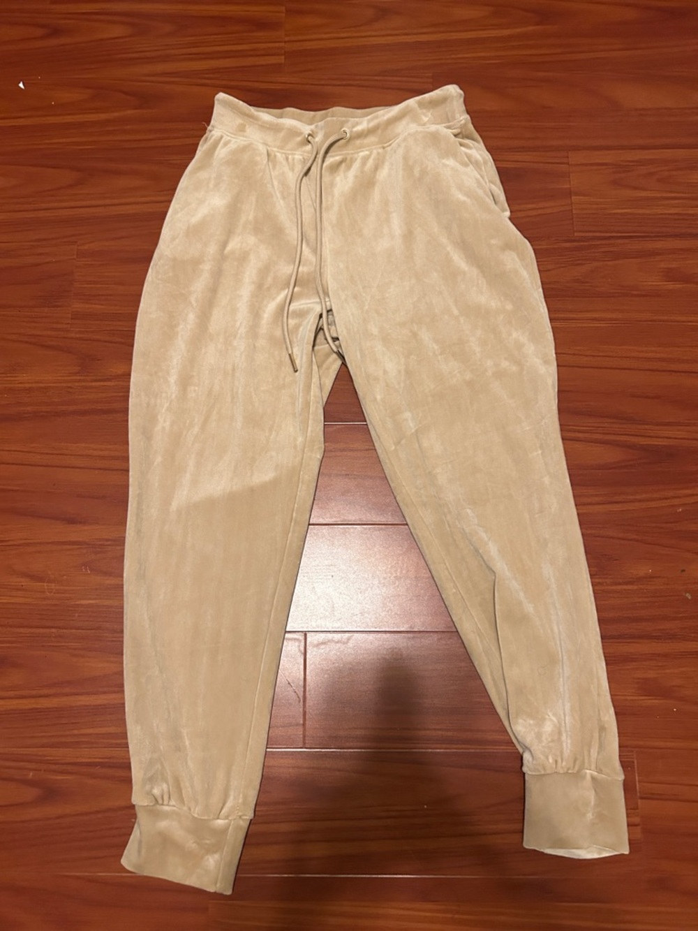 Truth Velvet Track Joggers in Beige